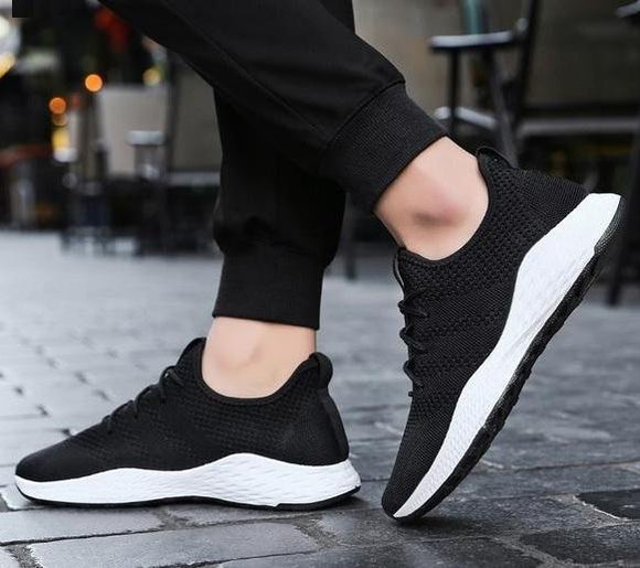 Basic Casual Breathable Shoes(Black-White)