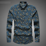 Vintage Style long sleeve shirt (Blue)