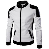 White PU leather Jacket