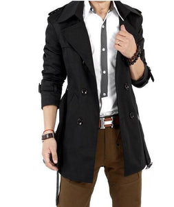 Classic Double Breasted Mens Trench