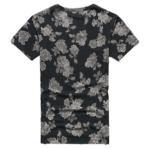 Retro Style Flower Print T-Shirt (2 colors)