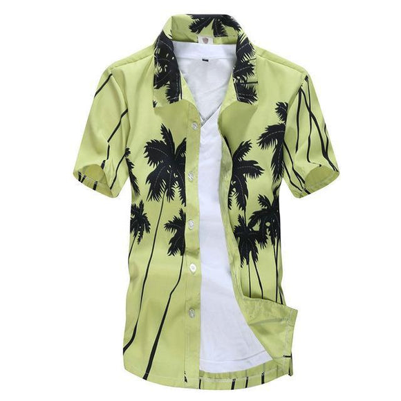 Hawaiian  Short Sleeve Shirt (Palms)