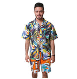 Short Sleeve Hawaiian Shirt  (Floral Printing)