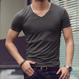 Casual  Basic V-Neck  T-Shirt