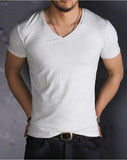 Casual  Basic V-Neck  T-Shirt