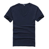 Casual  Basic V-Neck  T-Shirt