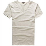 Casual  Basic V-Neck  T-Shirt