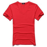 Casual  Basic V-Neck  T-Shirt