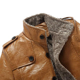 Retro Windproof PU Leather Jacket