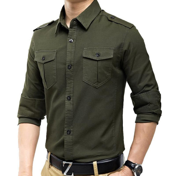 Military Style Long Sleeve Shirt