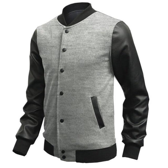 Spring Fashion Baseball Windbreaker (Gray)