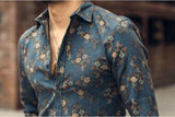 Vintage Style long sleeve shirt (Blue)