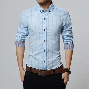 Slim Fit Plaid Shirt