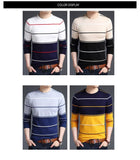 Knitted  Striped Slim Fit Jumper