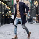 Fashion Men's Long Trench