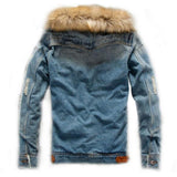 Men's Denim Fured Jacket