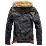 Men's Denim Fured Jacket