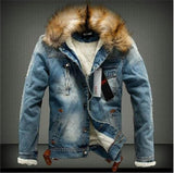 Men's Denim Fured Jacket