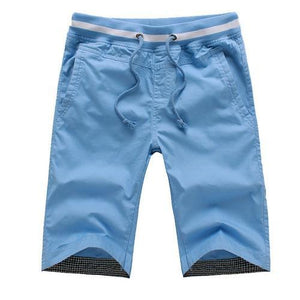 Cotton men slim fit shorts