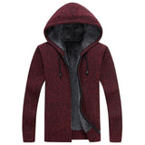 Men's drawstring zipper hoodie with fleece linning