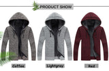 Men's drawstring zipper hoodie with fleece linning