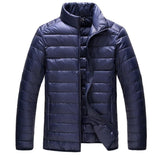 Spring Stand Collar Duck Down Jacket (Purple)