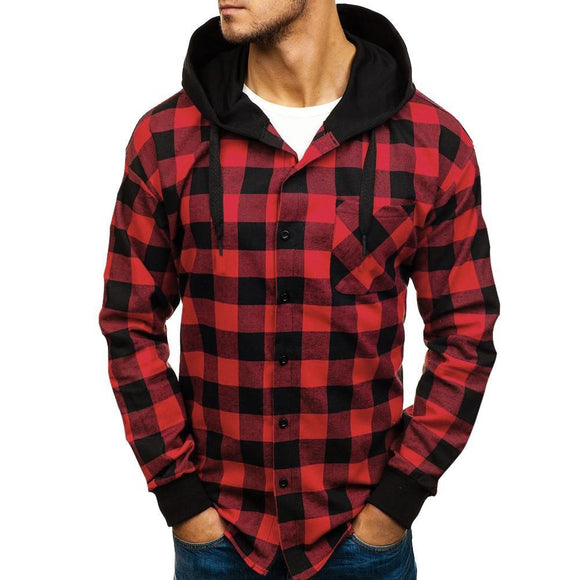 Hooded Plaid Shirt