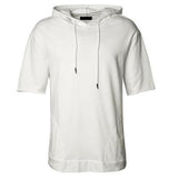 Hooded short sleeve sweatshirt