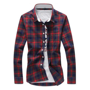 Long Sleeve Checkered Shirt