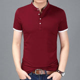 Mandarin Collar Casual T-Shirt