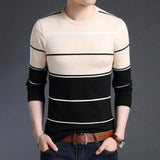 Knitted  Striped Slim Fit Jumper