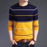 Knitted  Striped Slim Fit Jumper