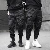 Black Cargo Pocket Joggers