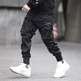 Black Cargo Pocket Joggers