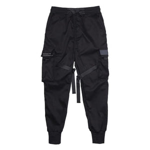 Black Cargo Pocket Joggers