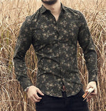 Vintage Style long sleeve shirt (Black)