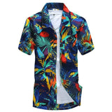 Short Sleeve Hawaiian Shirt  (Floral Printing)