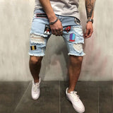 Denim Slim Fit Appliques Shorts