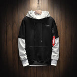 Hip Hop Long Sleeve Contrast Hoodie