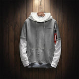 Hip Hop Long Sleeve Contrast Hoodie