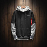 Hip Hop Long Sleeve Contrast Hoodie